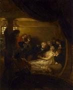 Benjamin West Death of Lord Nelson in the Cockpit of the Ship Sweden oil painting artist